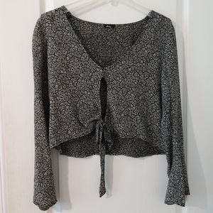 PacSun Lisakai Floral Tie-Front Top